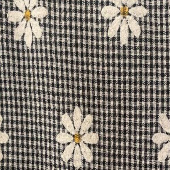 SheIn Gingham Check Daisies Short Sleeve Ruffle Womens Top Size 0XL - Picture 4 of 7